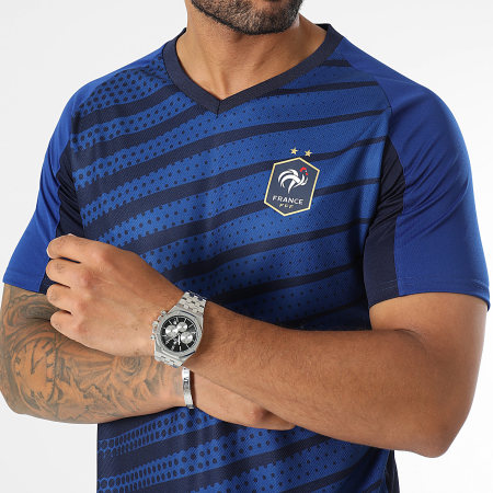 FFF - Camiseta de fútbol con cuello en V F23018C Azul marino