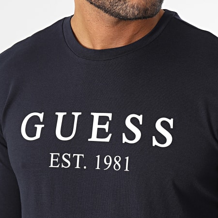 T-shirt Manches Longues GUESS Pour Homme - Taille XL - Gris - Occasion Très Bon état