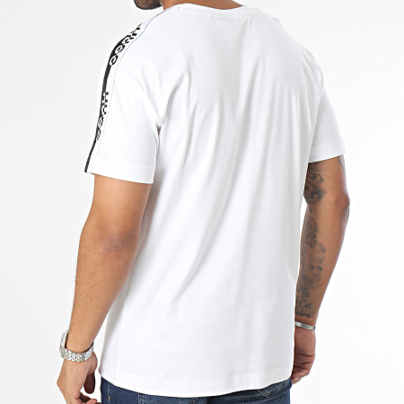 HUGO - Tee Shirt A Bandes Tape 50502562 Blanc