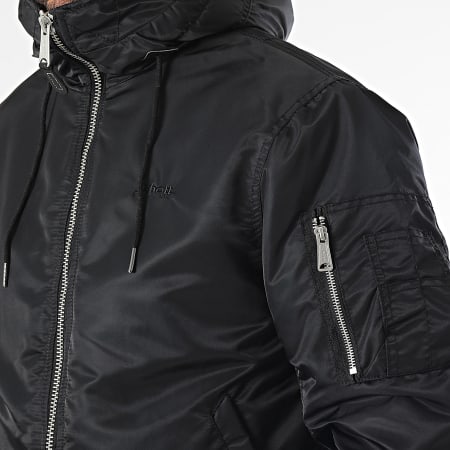 Schott NYC - Bomber Jas met capuchon B19RS Zwart