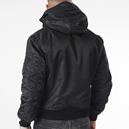 Schott NYC - Bomber Jas met capuchon B19RS Zwart