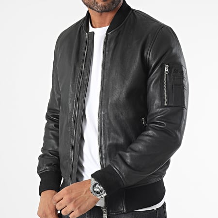Schott NYC Veste Cuir Bombers Noir LaBoutiqueOfficielle