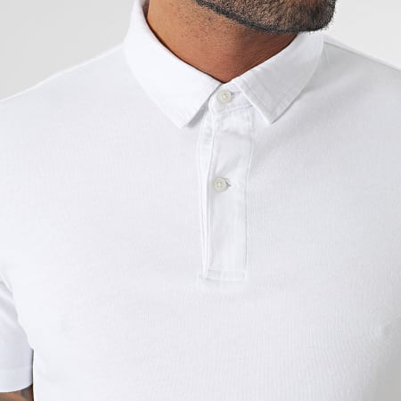 Superdry - Polo Manches Courtes Studios Jersey Blanc