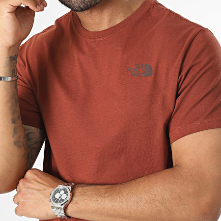 The North Face - Tee Shirt Red Box Marron