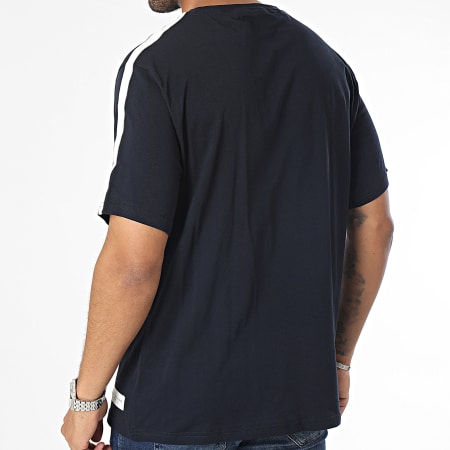 Tommy Hilfiger - Tee Shirt A Bandes Logo 3005 Bleu Marine