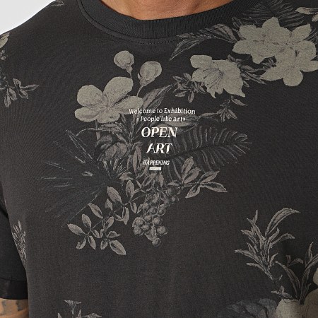 Deeluxe - Tee Shirt Fall 03V1130M Gris Anthracite Floral