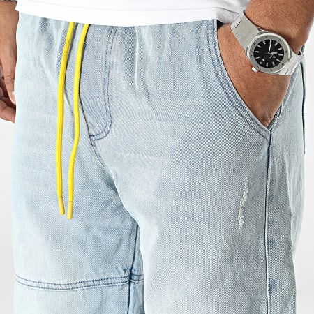 2Y Premium - Pantaloni da jogging con lavaggio blu