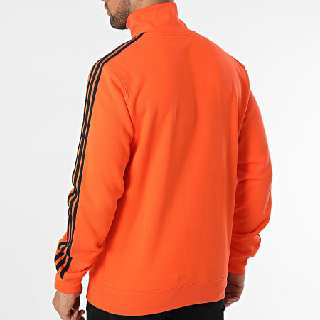 Adidas Originals - Sudadera Cuello Cremallera 3 Rayas II5775 Naranja