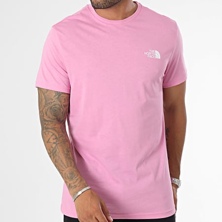 Camiseta north store face rosa