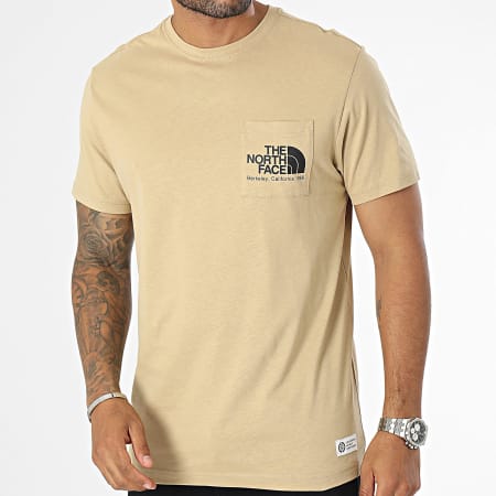 The North Face - Tee Shirt Poche California Beige