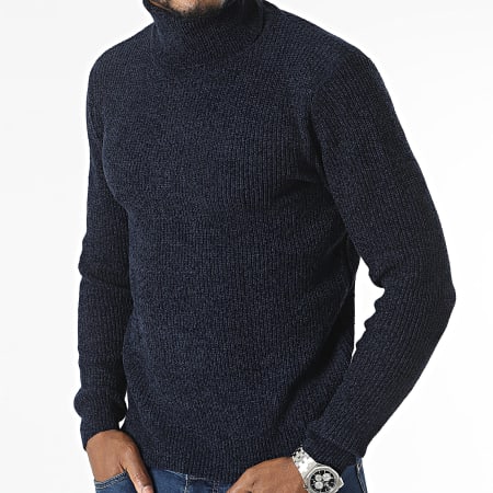 Pull Col Roulé Max Mara Manches Courtes Bleu Marine - Taille M, Occasion Très Bon état