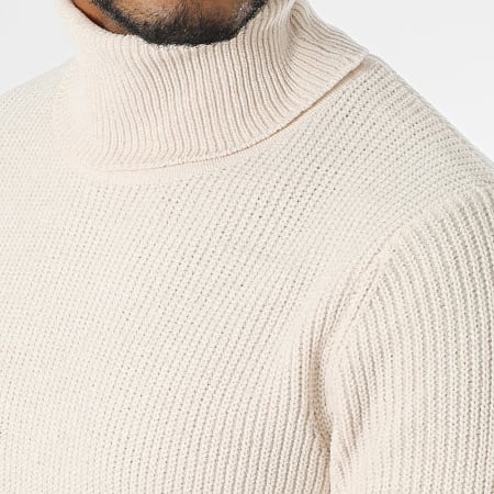Classic Series - Pull Col Roulé Beige