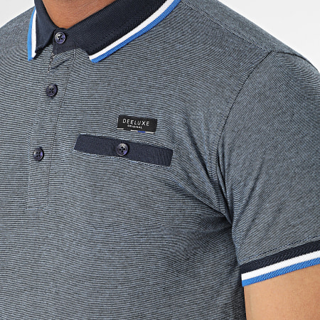 Deeluxe - Polo Drexler a manica corta blu navy lucido