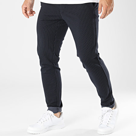 Only And Sons - Mark Pantaloni a righe blu navy