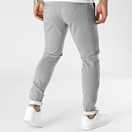 Only And Sons - Pantalones a rayas Mark Gris jaspeado