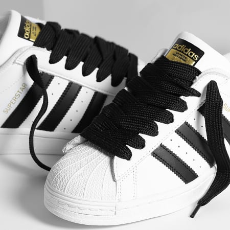 Adidas Originals - Baskets Superstar EG4958 Footwear White Core Black x Superlaced Gros Lacet Noir