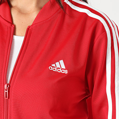 Adidas Sportswear - 3 Strepen Trainingspak IJ8784 Rood