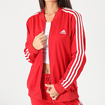 Adidas Sportswear - 3 Strepen Trainingspak IJ8784 Rood