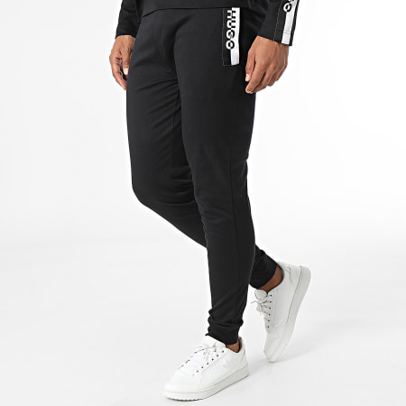 HUGO - Camiseta de manga larga y pantalón de chándal con banda 50502561 Negro
