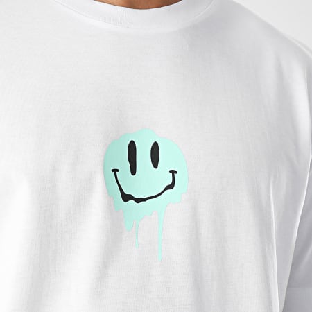 Luxury Lovers - Camiseta oversize grande Dripping Smiles Blanco Verde