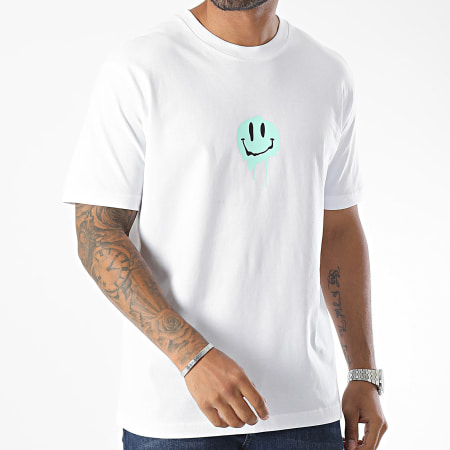 Luxury Lovers - Tee Shirt Oversize Large Dripping Smiles Blanc Vert