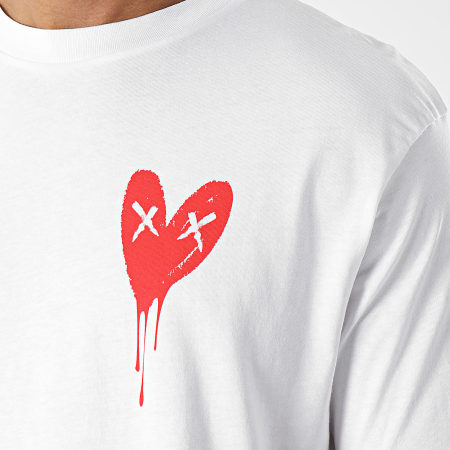Luxury Lovers - Tee Shirt Oversize Large Heart Series Small Red Blanc