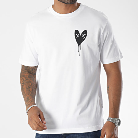 Luxury Lovers - Tee Shirt Oversize Large Heart Series Small Black Blanc
