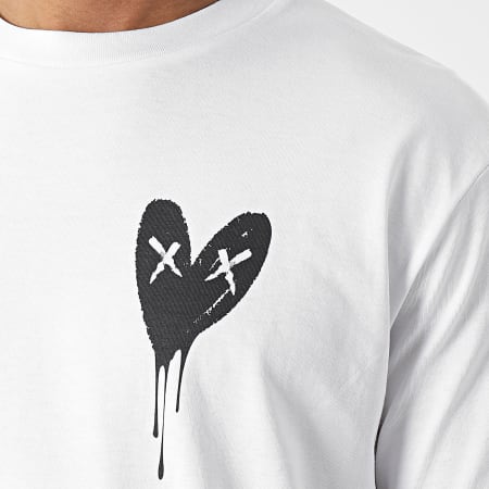 Luxury Lovers - Tee Shirt Oversize Large Heart Series Black Blanc