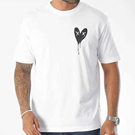 Luxury Lovers - Tee Shirt Oversize Grande Serie Cuore Nero Bianco