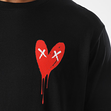 Luxury Lovers - Tee Shirt Oversize Large Heart Series Red Noir