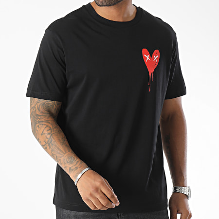 Luxury Lovers - Tee Shirt Oversize Large Heart Series Red Noir