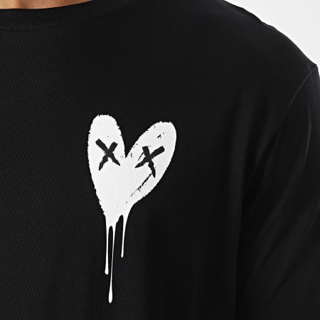 Luxury Lovers - Tee Shirt Oversize Large Heart Series White Noir