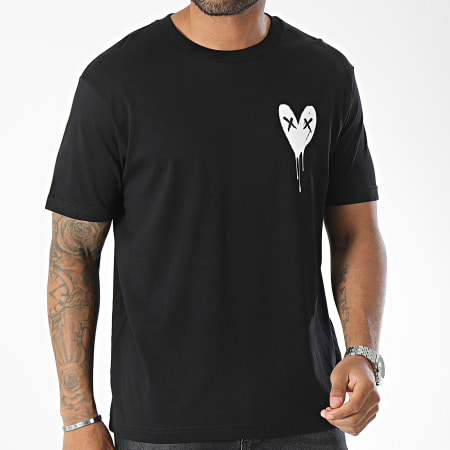 Luxury Lovers - Tee Shirt Oversize Large Heart Series White Noir