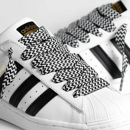 Adidas Originals - Superstar Sneakers EG4958 Footwear White Core Black x Superlaced Gros Lacet Black White