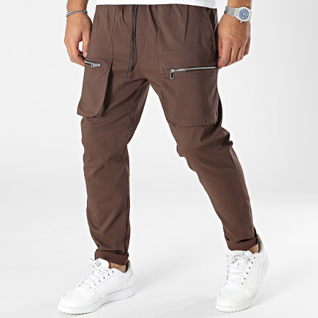 Uniplay - Pantalones cargo marrones