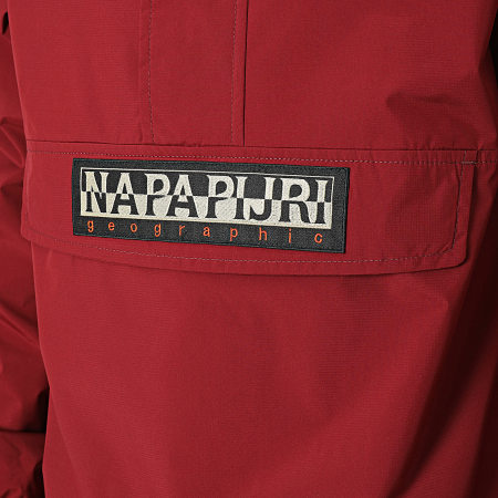 Napapijri - Cortaviento con capucha Freestrider A4GLR Burdeos