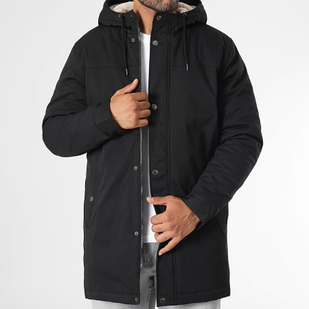 Only And Sons - Alexander Parka larga con capucha Negro