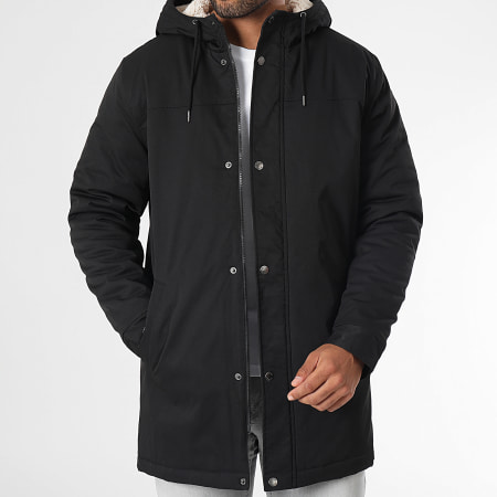 Only And Sons - Alexander Parka larga con capucha Negro