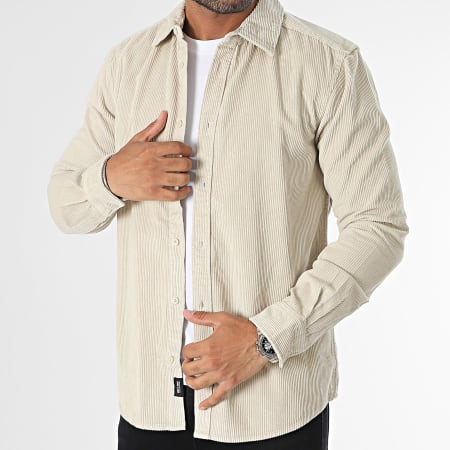 Only And Sons - Sobrecamisa Tyn de pana beige