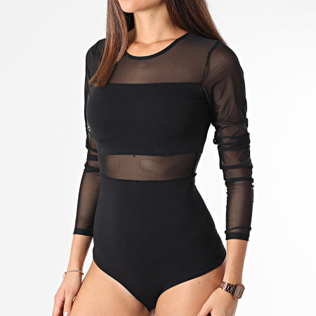 Only - Body a maniche lunghe Esther Donna Nero
