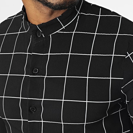 Uniplay - Camisa de cuadros negra de manga larga