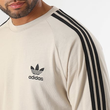 Adidas Originals - Tee Shirt Manches Longues A Bandes 3 Stripes IM2086 Beige