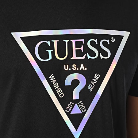 Guess - Camiseta M3BI81-K9RMI Negra Iridiscente