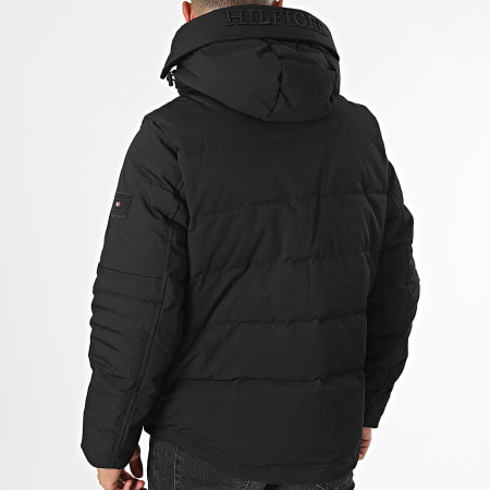 Canvas Parka Tommy Hilfiger Hooded Utility Parka Tommy Hilfiger Men's Black  Arctic Cloth Hooded France Ubuy