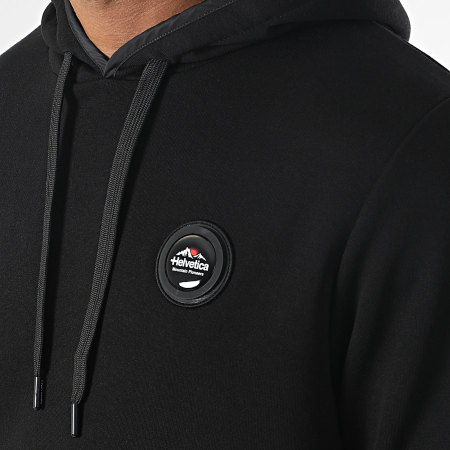 Helvetica - Sweat Zippé Capuche Manday Noir