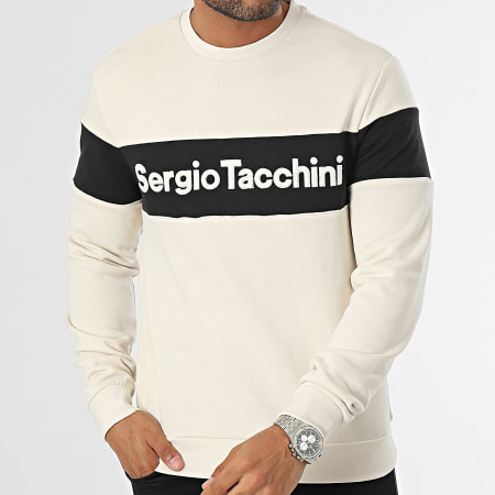 Sergio Tacchini - Cuello redondo Sudadera 40675 Delantero Blanco