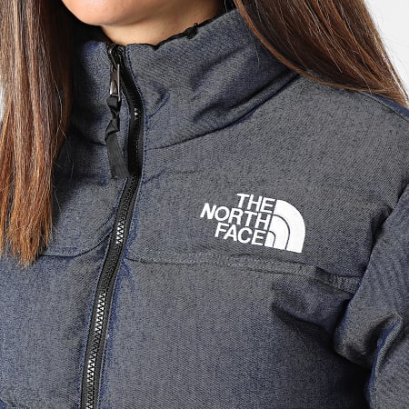 The North Face - Donna 92 Cappotto Nuptse reversibile A831J Blu Denim Nero