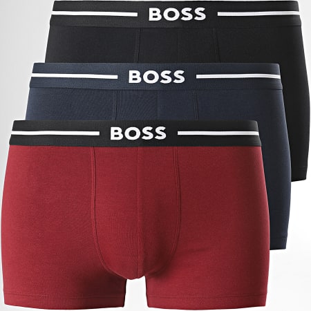 BOSS - Lot De 3 Boxers 50499390 Noir Bleu Marine Bordeaux