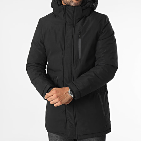 Classic Series - Zwarte parka met capuchon