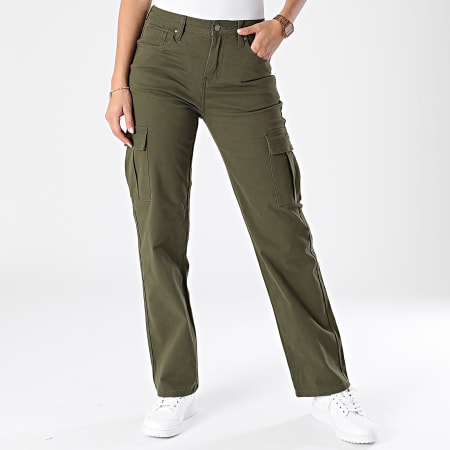 Girls Outfit - Pantalones Cargo Mujer Caqui Verde